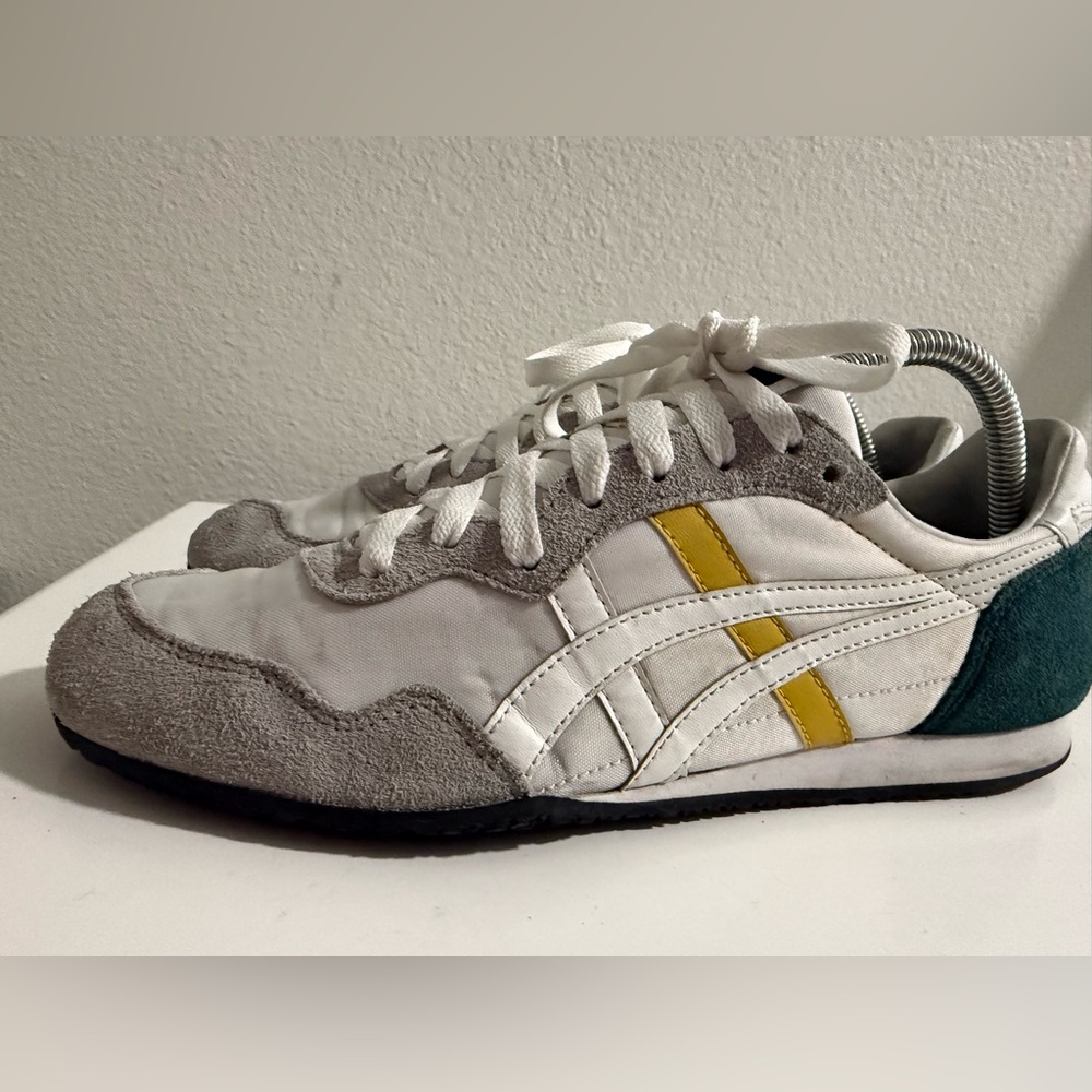 Onitsuka Tiger by Asics White Teal Yellow Low-Profile Sneakers - Picture 2 of 8
